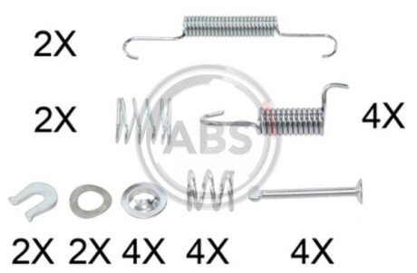 Монтажний к-кт гальм. колодок MITSUBISHI OUTLANDER II (CW_W), ASX (GA_W_) (ABS) A.B.S. 0010Q