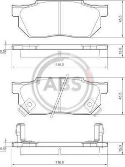 Колодки гальмівні пер. Civic/Prelude/Accord 81-95 A.B.S. 36167