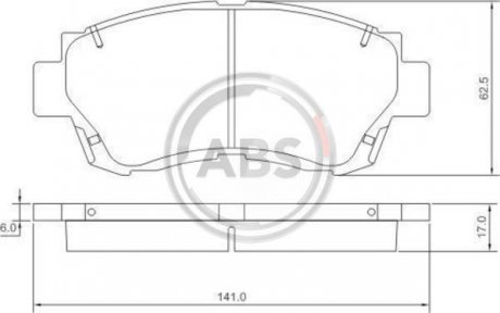 Колодки гальмівні задн/пер. Avalon/Mark/Camry/Corona/Celica/Crown/ES/LS 89-04 A.B.S. 36713