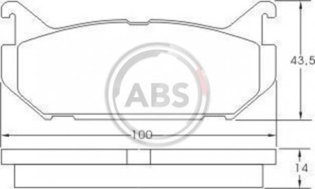 Гальмівні колодки зад. Mazda 626 91-02 (akebono) A.B.S. 36796