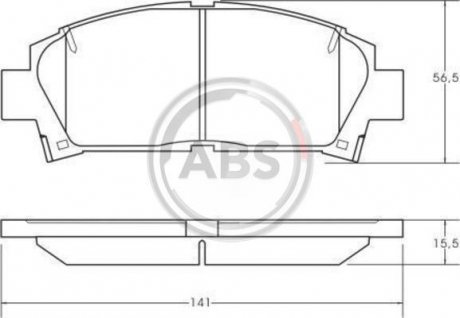 Тормозные колодки перед Avensis/Camry/Carina 89-03 A.B.S. 36866 (фото 1)
