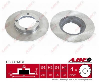 Тормозной диск ABE C30001ABE