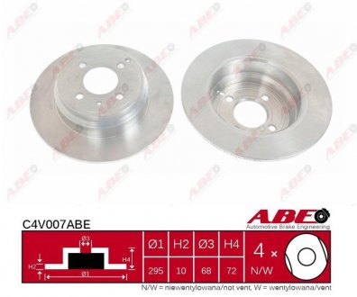 Тормозной диск ABE C4V007ABE