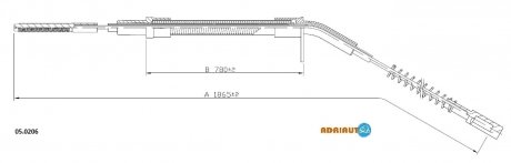 Трос гальмівний BMW 518-520i-524 Td LH-RH 81- ADRIAUTO ="050206"