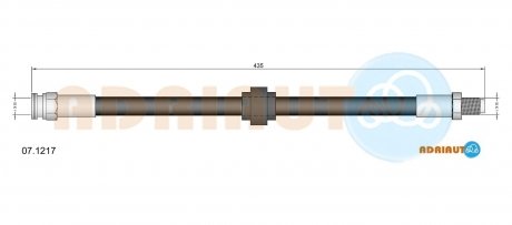 CITROEN Шланг тормозной пер.Visa, PEUGEOT 205/309/505 ADRIAUTO 07.1217 (фото 1)
