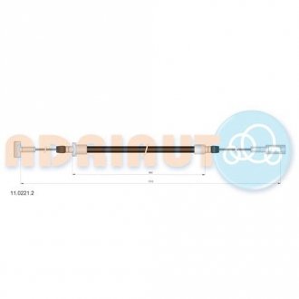 Трос остановочных тормозов ADRIAUTO 11.0221.2 (фото 1)