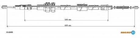 Трос тормозной FORD Escort/OrionLH80- ADRIAUTO ="130209"