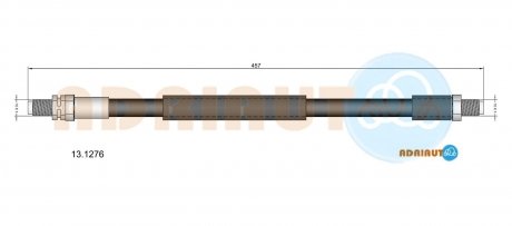 FORD Шланг тормозной зад. Escort 95- (диски) ADRIAUTO 13.1276 (фото 1)