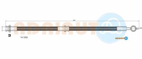 OPEL Шланг тормозной передн. лев./прав. Frontera 91- ADRIAUTO 14.1202