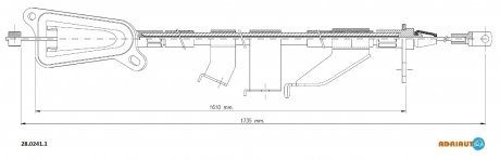 Трос гальмівний NISSAN X-Trail (T30) all RH03- ADRIAUTO 28.0241.1