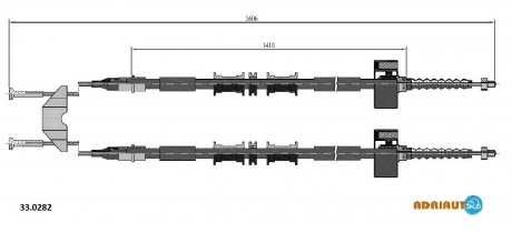 Трос ручного тормоза ADRIAUTO 33.0282 (фото 1)