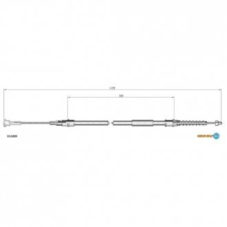 Тросик гальма стоянки ADRIAUTO 33.0289