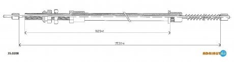 Трос зупиночних гальм ADRIAUTO 35.0208