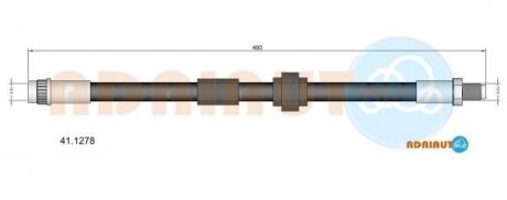 RENAULT Гальмівний шланг передній KANGOO 1.6/1.9 01- ADRIAUTO 41.1278