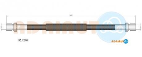 VW Шланг тормозной пер. VW T2 ADRIAUTO 55.1216 (фото 1)