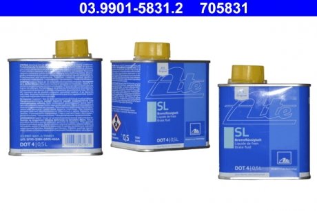 Тормозна рідина SL DOT 4 0,5 L ATE 03.9901-5831.2