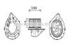 AVA AUDI Вентилятор салону 80 B4 91-, Audi A4 AI8372