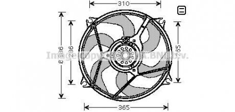 Вентилятор (комплект) AVA COOLING CN 7530