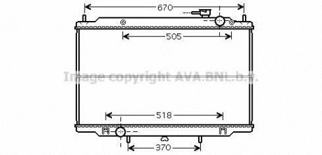 Радіатор охолодження NISSAN PICKUP D22-NP300 98+ (AVA) AVA COOLING DN2266