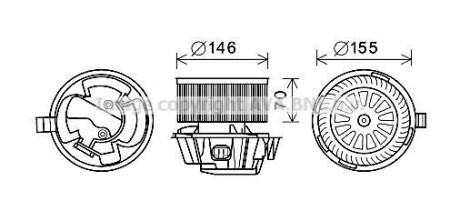 Вентилятор отопителя салона Nissan Micra (02-10) AVA AVA COOLING DN8384 (фото 1)