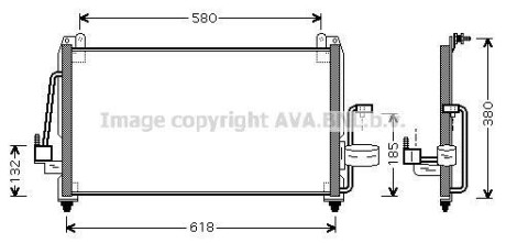 AVA DAEWOO Радіатор кондиціонера (конденсатор) Nubira 99- AVA COOLING DW5040