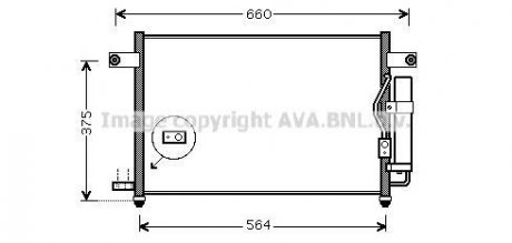 Конденсор кондиционера aveo (ava) AVA COOLING DW5049D (фото 1)