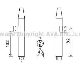 AVA KIA Осушувач кондиціонера SORENTO I 02- AVA COOLING KAD165