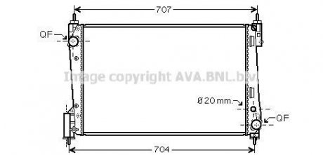 Радиатор охлаждения CORSA D 13CDTi MT 06-(выр-во) AVA COOLING OLA2423 (фото 1)