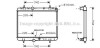 AVA CITROEN Радіатор охолодження (автомат) C5 2,0 04- PEA2280