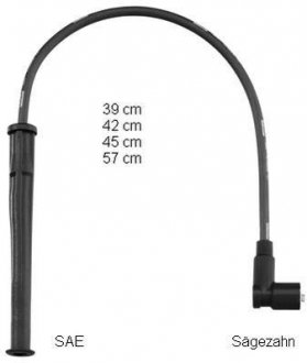 Провода высокого напряжения RENAULT Kangoo 1,2 97-. BERU ZEF1602 (фото 1)