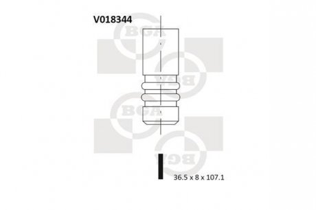 Клапан двигуна BGA V018344 (фото 1)