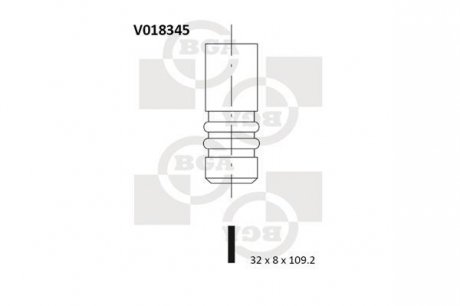 Клапан двигуна BGA V018345 (фото 1)