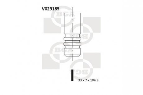 Клапан впускной BGA V029185