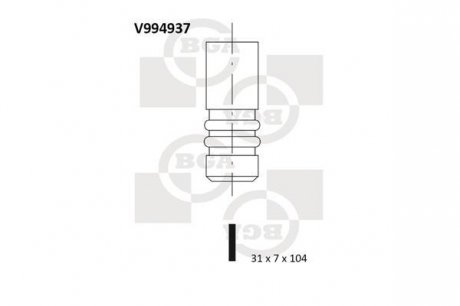 Впускной клапан BGA V994937 (фото 1)