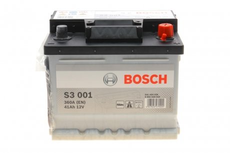 Аккумулятор 41Ah-12v (S3001) (207x175x175),R,EN360 BOSCH 0092S30010