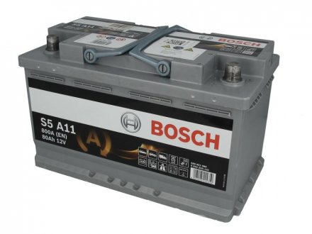 Акумуляторна батарея 80Ah/800A (315x175x190/+R/B13) (Start-Stop AGM) BOSCH 0 092 S5A 110