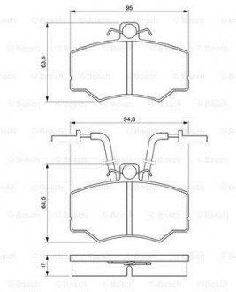 Тормозные колодки дисковые ALFA ROMEO 33 (907A)| 33 Sport Wagon (907B) BOSCH ="0986424184"