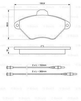 Тормозные колодки передн. XANTIA 1.9,2.0 93- BOSCH 0986424278