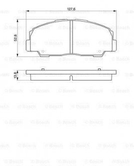 Тормозные колодки дисковые DAIHATSU Rocky/Rugger''F''2.2-2.8''93-02 BOSCH ="0986424297"