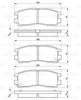 Гальмівні колодки, дискові. BOSCH 0 986 424 467