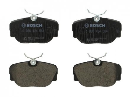 Комплект тормозных колодок, дисковый тормоз BOSCH 0986424564 (фото 1)