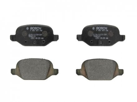 Комплект тормозных колодок, дисковый тормоз BOSCH 0986424756 (фото 1)
