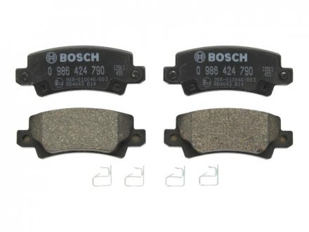 Комплект тормозных колодок, дисковый тормоз BOSCH 0986424790 (фото 1)