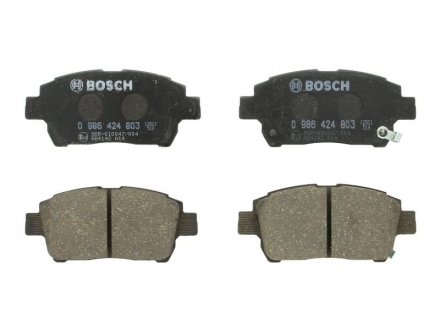 Комплект тормозных колодок, дисковый тормоз BOSCH 0986424803 (фото 1)