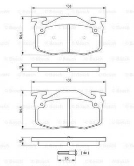 Колодки тормозные Renault Clio BOSCH 0986461149