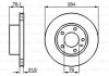 BMW Диск тормозной передний 518 I -88 284 22 20.4 BOSCH 0986478043 (фото 1)