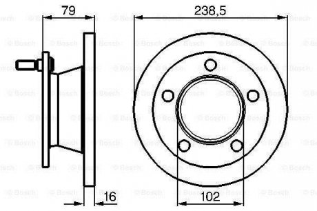 DB Диск тормозной передний MB100 90- BOSCH 0986478357