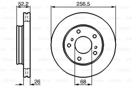 NISSAN Тормозной диск пер. Serena BOSCH 0986478485