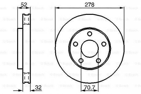 Тормозной диск BOSCH 0 986 478 486 (фото 1)