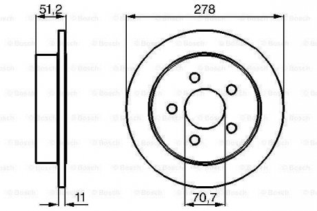 Тормозной диск BOSCH 0 986 478 487 (фото 1)